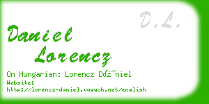 daniel lorencz business card
